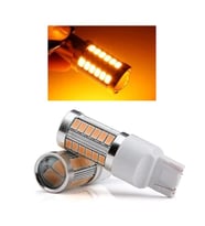 2 Adet T20 Led Ampul Mercekli 33 Ledli Çift Duy Turuncu
