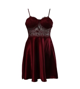 Pierre Cardin 6 Lı Saten Gecelik Çeyiz Takım Bordo