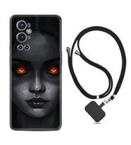 Tecno Spark 9 Pro Kılıf Resimli Boyun Askılı İpli Desenli Silikon Series Dark Woman 1887