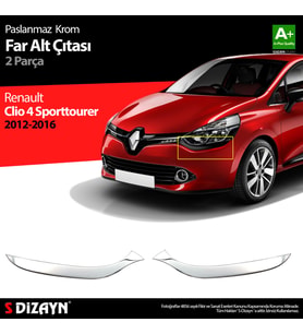 Renault Clio 4 Sporttourer Krom Far Alt Çıtası 2 Prç. 2012-2016