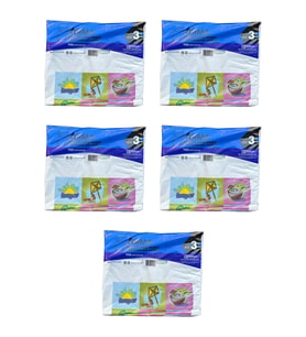 Arma Baskılı Mini Blok Poşet Torba - No : 3 - 30x50 Cm. - Beyaz - 100 Adetlik 5 Paket