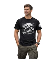Aybaak Terapi Enduro Motocross Motorsiklet Baskılı Tişört (Siyah)