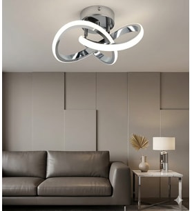 LZY Avize Store Kar Çiçeği Krom Avize Modern Salon, Mutfak, Çocuk Odası ve Antre Aydınlatma (Siyah)