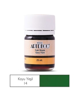 Artdeco Cam Vitray Boyası 25 ml. 14 KOYU YEŞİL 