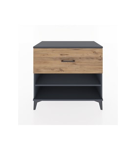 Hyperion Şifonyer Tek Raflı Tek Çekmeceli 88x44x80 Antrasit-Çam