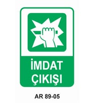 İMDAT ÇIKIŞI İŞ GÜVENLİĞİ UYARI LEVHASI 1 ADET PVC 21 X 29CM