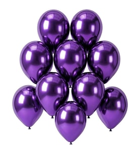 Mor Renk Lateks krom Balon (15 cm) - 10 Adet
