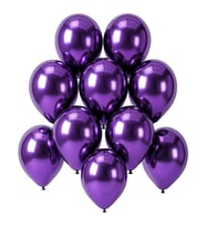 Mor Renk Lateks krom Balon (15 cm) - 10 Adet