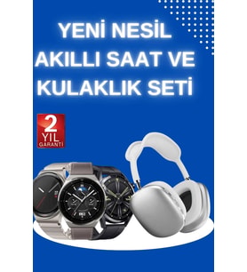 Yeni Nesil Sesli Görüşme Akıllı Saat Çoklu Şarj Girişli Bluetooth Kulaklık Nabız Ölçer