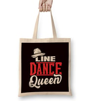 Line Dance Queen Line Dancer Cowgirl Western Country Music Bez Çanta Uzun Saplı