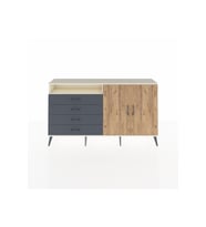 Arges Konsol 3 Raflı 4 Çekmeceli 2 Kapaklı 176x30x99 Aytaşı-Çam/Antrasit