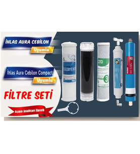İhlas Aura Cebilon ve Aura Cebilon Compactı Uyumlu Filtre  Seti LG  Membranlı