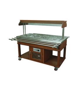 Atalay ASSB-04 Saladbarlar Orta Tip Ahşap Kaplama GN 1/1 x 4 - 230 V