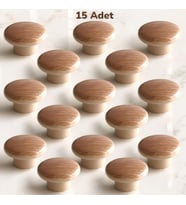 15 Adet Bihe Plastik Çanak Mantar Kulp Ceviz Düğme Mobilya Mutfak Dolap Dolabı Çekmece Kulbu Kulpları