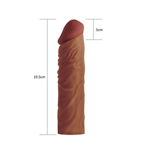 Lovetoy X-Tender Realistik Dokulu 5 Cm Uzatmalı Penis Kılıfı-LV1052B