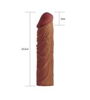 Lovetoy X-Tender Realistik Dokulu 5 Cm Uzatmalı Penis Kılıfı-LV1052B