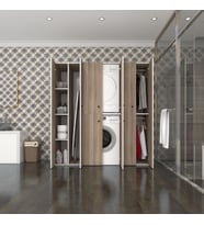 Kenzlife çamaşır-kurutma makinesi dolabı ve giysi dolabı suyuti sol crd 180*170*60  banyo (Beyaz)