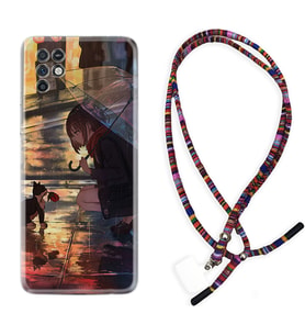 INFINIX Note 11 Pro Note 10 Hot 9 Play Kılıf Boyun Asklı Rasta Silikon Kız ve Kedi 1762