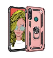 Huawei Y9 Prime 2019 Kılıf Metal For Car Yüzüklü Standlı Military Ring Serisi (Rose)