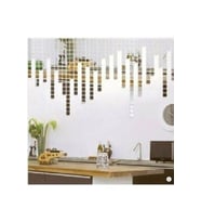 Gümüş Pleksi Dekoratif Antre Banyo Süs Mozaik Ayna 200 Adet 4 Cm * 4cm 4x4cm Ayna Abaküs numa-karegümüş