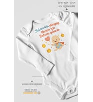 Babaya ve Anneye Özel Uzun Kollu Bebek Body %100 Pamuk
