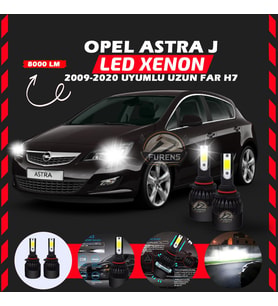 Opel Astra J 2009-2020 Uzun Far Uyumlu Şimşek Etkili Led Xenon Light Series H7