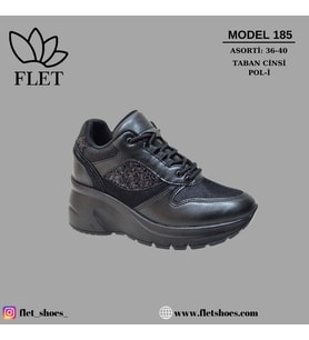 Flet 185 Siyah Kadın Spor Sneaker