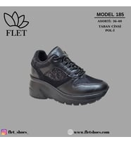 Flet 185 Siyah Kadın Spor Sneaker