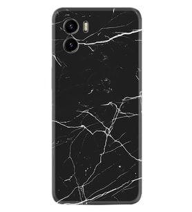 Vivo Y15S Y32 Y33S Y51 Y53S Kılıf Desemli Silikon Siyah Mermer 1299
