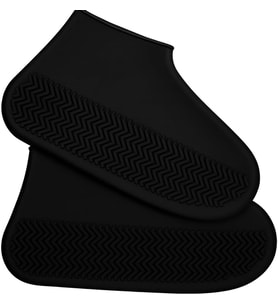 Unisex Su Geçirmez Silikon Ayakkabı Kılıfı, Kaymaz, Esnek, Dayanıklı, Yeniden Kullanılabilir Galoş, Yağmur ve Kar Koruyucu, Katlanabilir, Dış Mekan için Uygun, 35-41 Numara, 1 ÇİFT, Siyah (M)