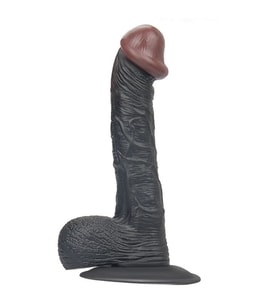 Hızlı Express Realistik 20 CM Vantuzlu Gerçekçi Siyah Siyahi Yapay Dildo Penis