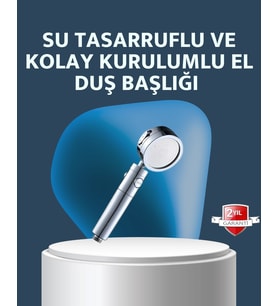 Yüksek Basınçlı 3 Fonksiyonlu Duş Başlığı