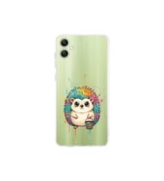 Samsung Galaxy A07 ile Uyumlu Splash Kirpi Tasarımlı Şeffaf Silikon Kılıf