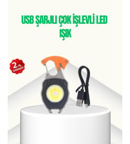 Çok İşlevli Usb Şarjlı Anahtarlık Fener
