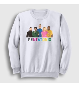 Presmono Unisex Beyaz Band Pentatonix Sweatshirt 74777tt