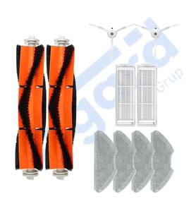 Xiaomi Mop 2 Pro (MJST1SHW) -Mop 2 Lite Uyumlu 2 Ana Fırça 2 Yan Fırça 2 Filtre 4 Mop PKT-iasgf0000353