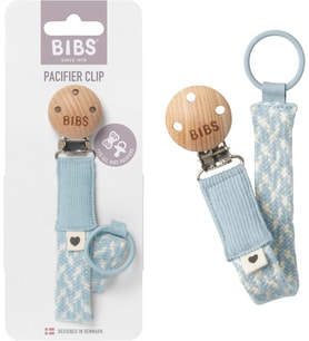 Paci Braid Emzik Askısı-Baby Blue/Ivory