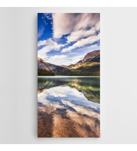 Göl Bulutlar Panoramik Kanvas Tablo
