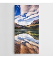 Göl Bulutlar Panoramik Kanvas Tablo