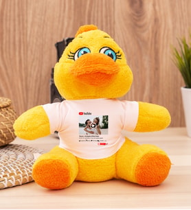 Kişiye Özel Youtube Tasarım Fotoğraflı Peluş Civciv