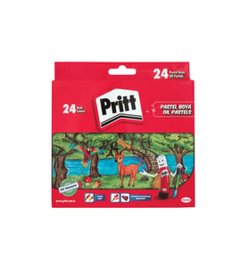 24 Renk Pastel Karton Kutu 1307853