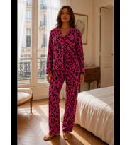 Night Kadın Relax Fit Düğme Pijama Takımı