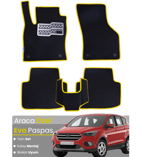 FORD KUGA 2 (2013-2019) Uyumlu EVA Paspas Tam Set–Araca Özel,Su Geçirmez,Kolay Montaj