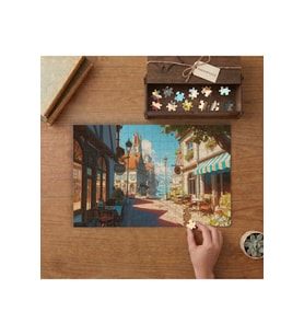 Fransız Sokağı Tasarımı 240 parça Ahşap Puzzle Ahşap Kutuda MP03201