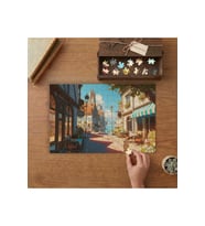 Fransız Sokağı Tasarımı 240 parça Ahşap Puzzle Ahşap Kutuda MP03201