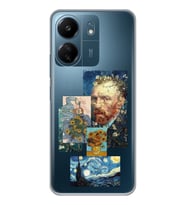Xiaomi Redmi 13C Uyumlu Van Gogh ve Sanatsal Tablolar Tasarımlı Şeffaf Telefon Kılıfı