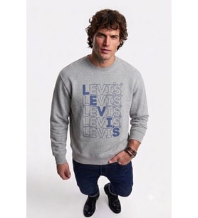 bisiklet yaka pamuk Graphic Erkek Sweatshirt
