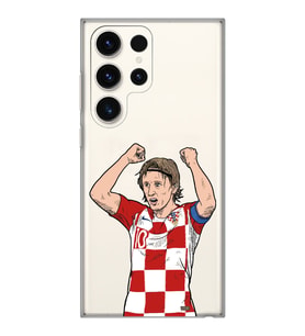Samsung Galaxy S23 ULTRA Uyumlu Luka Modric Tasarımlı Şeffaf Telefon Kılıfı