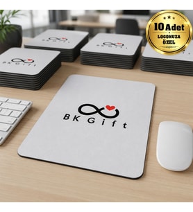 Logonuza Özel 10 Adet 17,5x21,5 cm Kaymaz Tabanlı Dikdörtgen Mouse Pad Baskılı