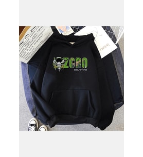 Zoro Yazılı Kapşonlu Sweatshirt